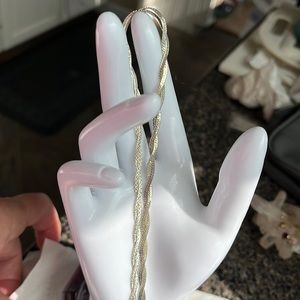 Braided 2 sided sterling chain Italy